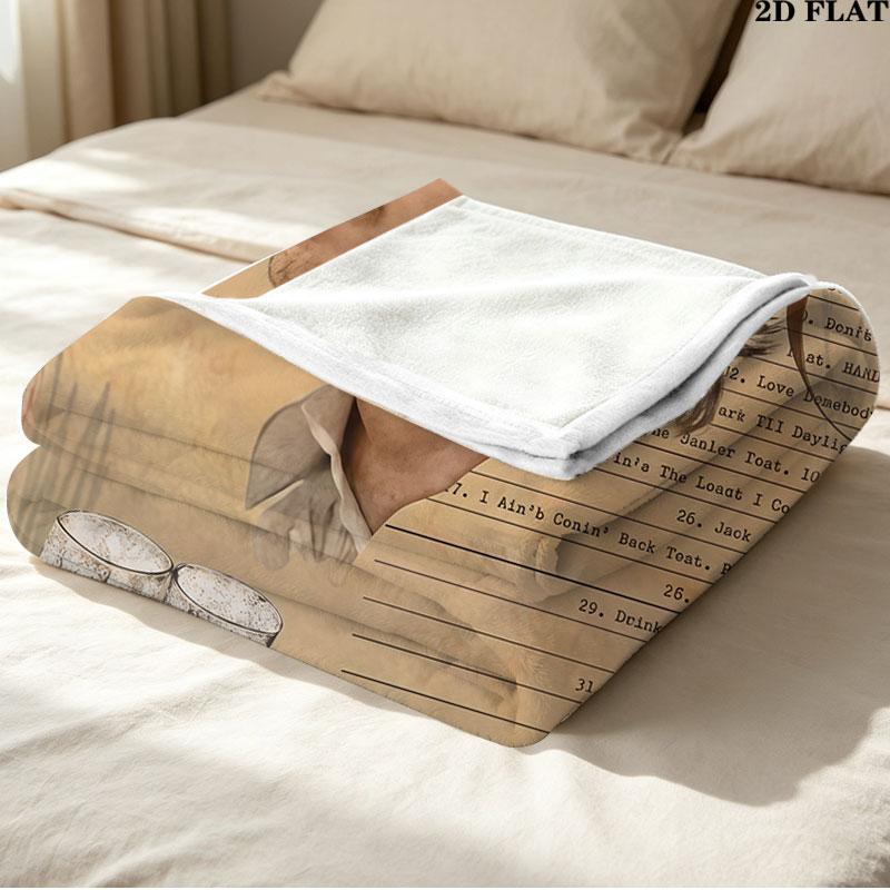 1PC Morgan Wallen Blanket, High quality Comfortable for All Seasons, Home Decor, Warmth and Comfort