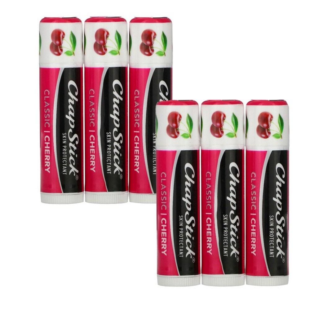 Chapstick Lip Care Skin Protectant Classic 4g, Cherry, 6 Pcs.