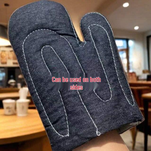 2 шт. термостойкие до 400°C промышленные хлопково-льняные прихватки для духовки