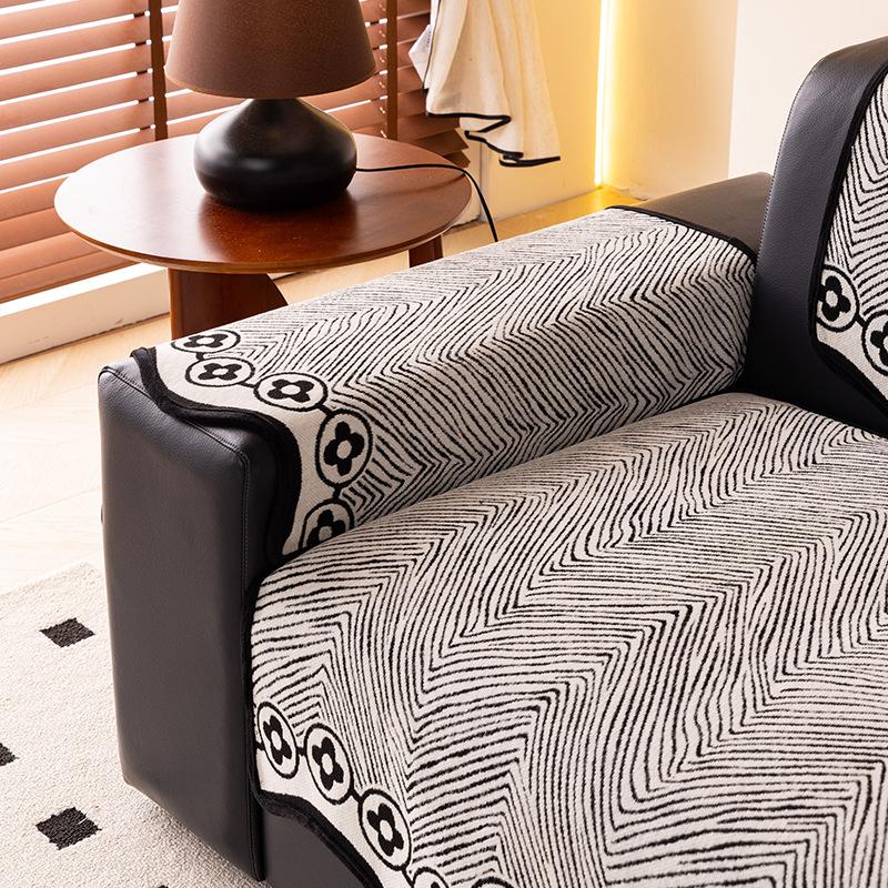New High-End Special-Shaped Sofa Cushion Combination Sofa Universal One-Piece Straight Row Seat Cushion Cover Cloth