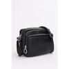 Women's Black 2-compartment Adjustable Strap Shoulder And Crossbody Bag