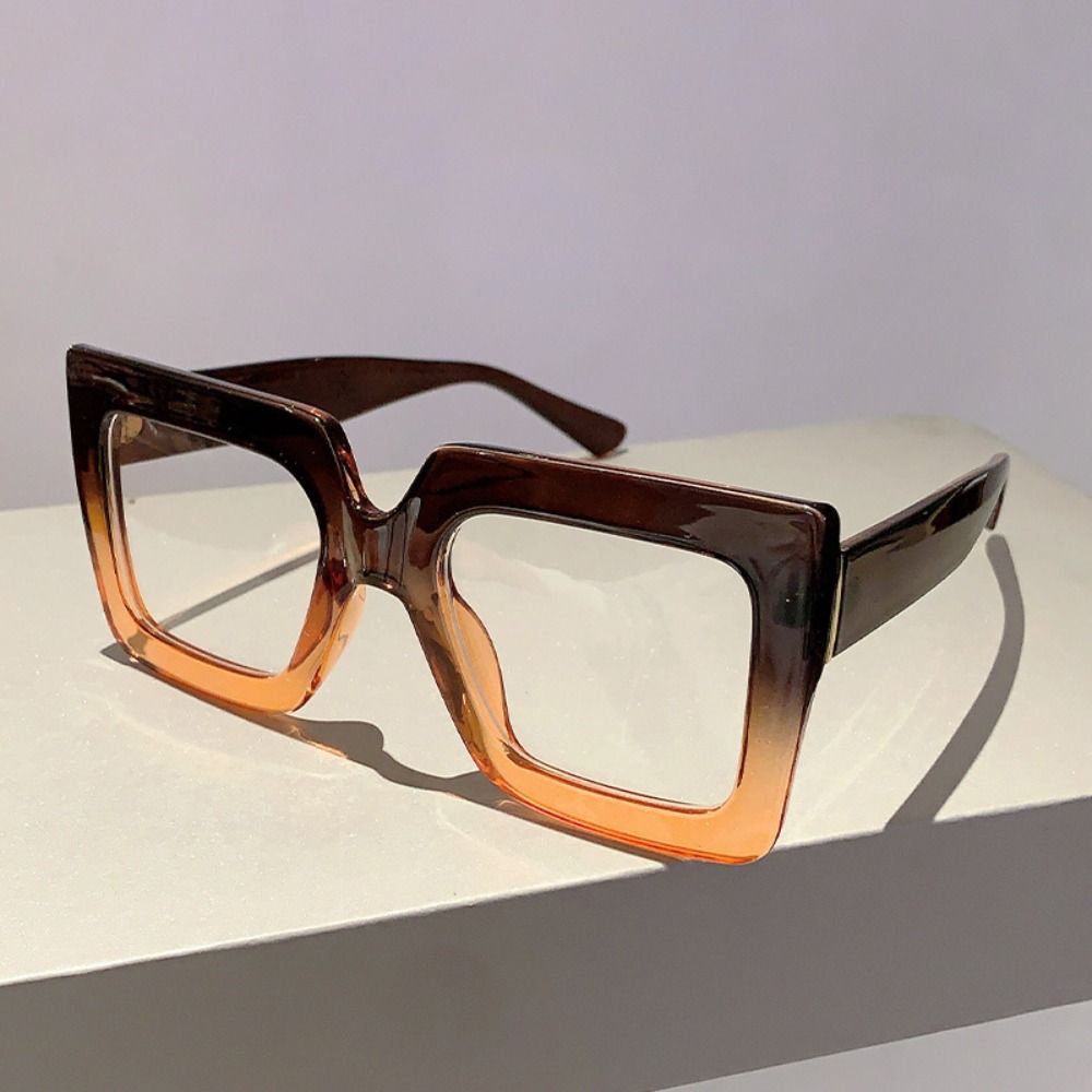 Retro Anti-Blue Light Glasses Transparent Plain Glasses Ins Square Eyeglasses Party Props