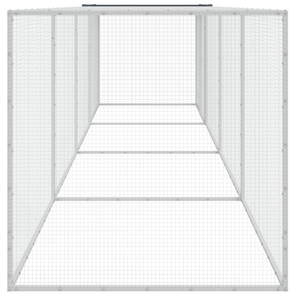 Chicken Coop with Roof Anthracite 403 x 98 x 90 cm Galvanized Steel