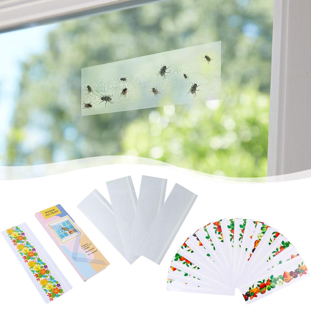 20PC Window Fly Catcher, Kitchen Flower Fly Catcher, Indoor Insect Catcher, Sticky Catcher