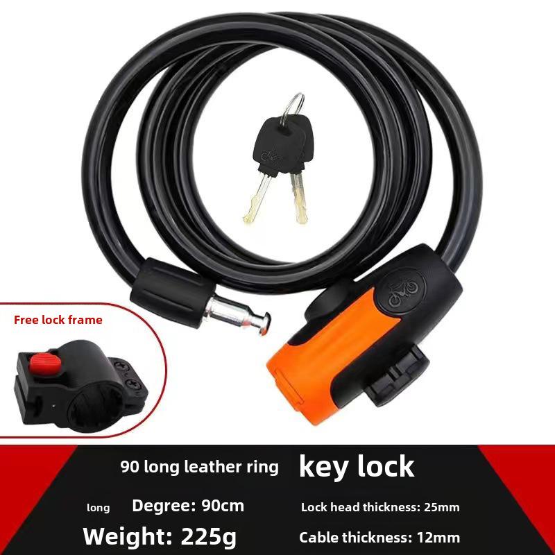 Портативный противоугонный парольный замок для велосипедов и электромобилей - толстый стальной трос