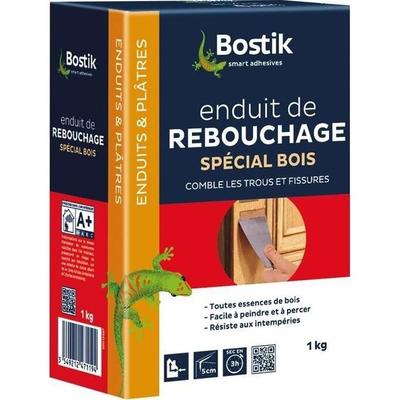 Шпатлевка - BOSTIK - Заполнение древесины - Порошок 1кг - Для внутренних/наружных работ - Легко красится