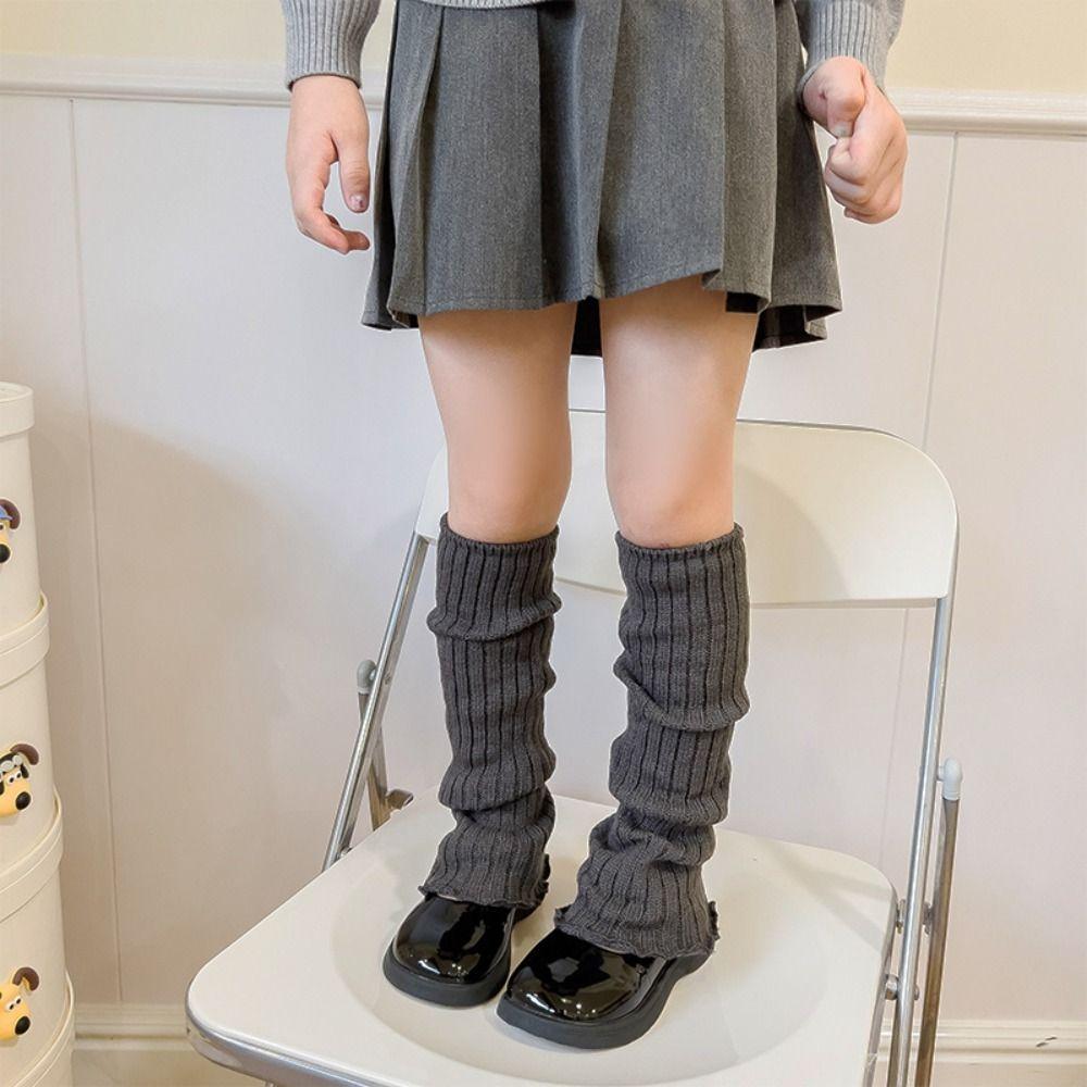 Japanese Style Children's Leg Warmers Harajuku Ballet Guards Socks Knitted Leg Cover  Autumn/Winter
