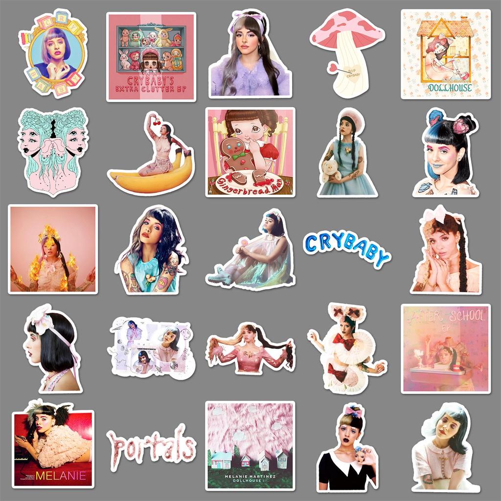 50 Водонепроницаемых Декоративных Наклеек Melanie Martinez - Листы с Дизайном Европейских и Американских Звезд