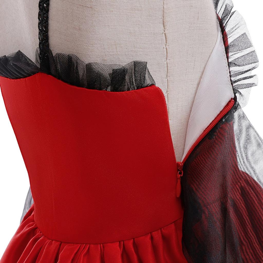 Платье для девочек на Хэллоуин, принтованное платье, костюм для ролевой игры ведьмы, костюм для косплея, маскарадный костюм