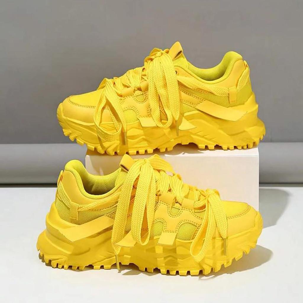 Розовые кроссовки на платформе, пара, толстая подошва, женская и мужская мода 2025 года, роскошные массивные туфли, теннисные туфли без застежек, повседневные весенние кроссовки