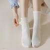 5 Pairs of Simple and Versatile Socks for Women, Antibacterial and Deodorizing Long Socks, Sports Sweat-absorbing White Cute Autumn Mid-length Socks