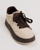 Warm Sneakers Allsy 20215 36 Milky-brown Leather Textile