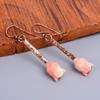 Опал Драгоценный камень Крючок Новые Гальванопластические Висячие Серьги Подарок Сестрам Ювелирные изделия Медь V-70