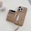 Кошелек-чехол на запястье для iPhone 15 14 13 12 11 Pro Max, роскошный противоударный чехол из ПУ-кожи с рисунком личи