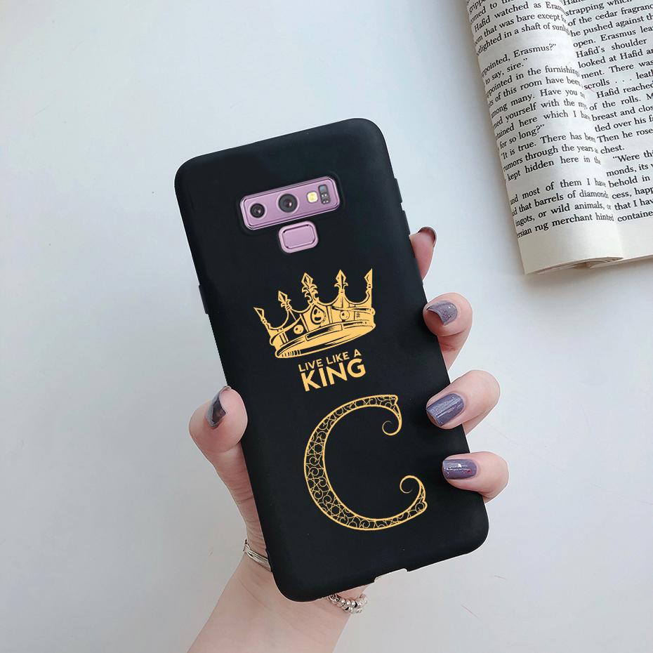 Милый Чехол-Буква Корона для Samsung Galaxy Note 9 Ударопрочный Защитный Задний Чехол для Galaxy Note9 Силиконовый Бампер
