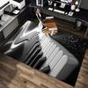 1Pc Piano keys music Printed circular carpet, home door mat, outdoor travel protection carpet A12