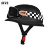 Carbon Fiber Motorcycle Helmet Retro Cruiser Vintage German Style Men Women