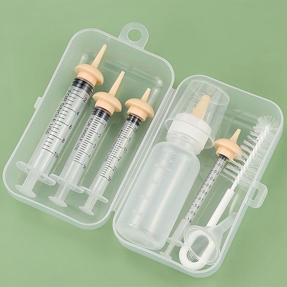with Silicone Nipple Newborn Pet Feeding Bottle Kit Water Feeder Feeding Bottle Kit  Cat Feeder