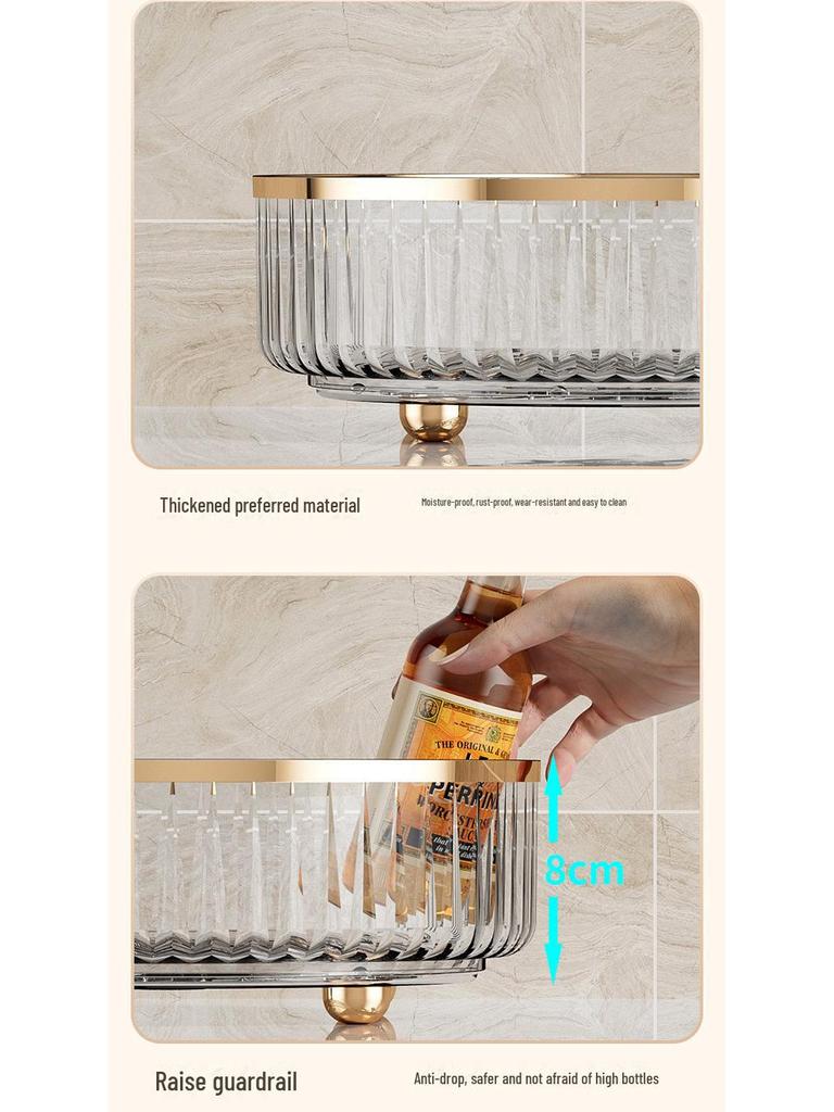 Вращающаяся пластиковая подставка для специй и органайзер для косметики