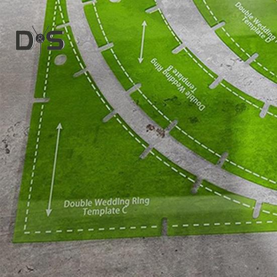 Набор многоразовых шаблонов для квилтинга, шаблоны для стеганых одеял с двойным обручальным кольцом, многофункциональная линейка для квилтинга, швейная линейка для любителей рукоделия и шитья