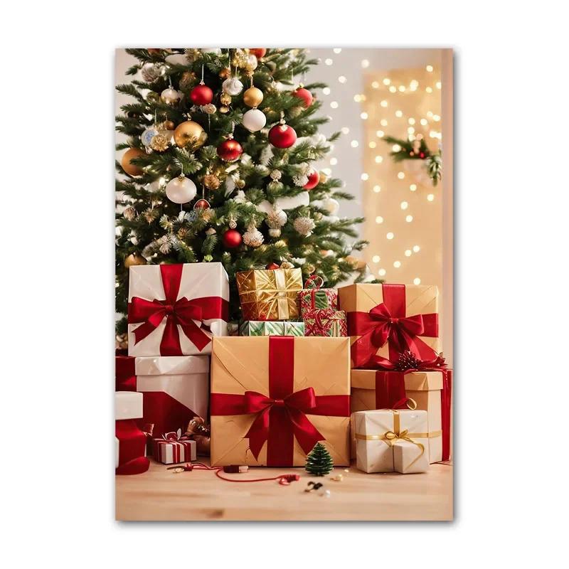 Car Cookies Print Christmas Posters Xmas Party Decoration Poster Living Room Bedroom Decor Canvas Painting Christmas Gift Poster