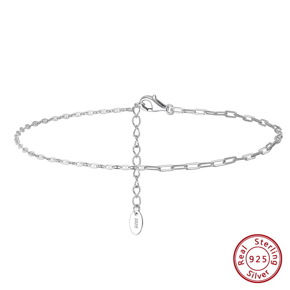ORSA JEWELS 14-каратное золото 1,2 мм итальянская кубинская цепочка для женщин из стерлингового серебра 925 пробы изысканный летний пляжный браслет для ног SA43