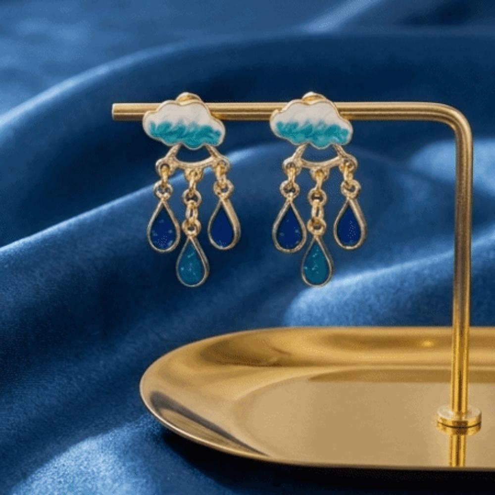 Exquisite Design Cloud Glitter Earrings Zinc Zinc Alloy Dangle Earrings Cute Raindrop Drop Earrings Parties
