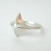 vacactsilver one pointed cross ring