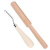 Изогнутый крючок для ковровой вышивки DIY ручной работы, игла для вязания крючком, деревянный набор для обрезки ниток