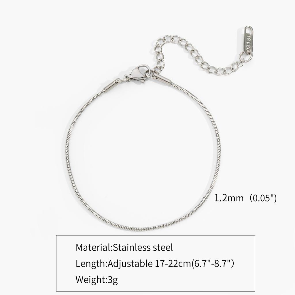 Браслет-цепочка из нержавеющей стали серебристого цвета для мужчин, простая невыцветающая открытая манжета для женщин, модные хип-хоп украшения