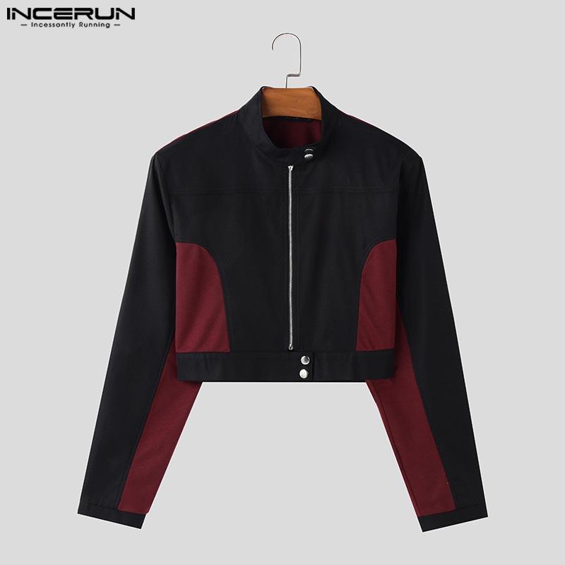 INCERUN Комплекты из двух предметов: мужские укороченные топы с коротким рукавом и длинные повседневные брюки, комплекты карго