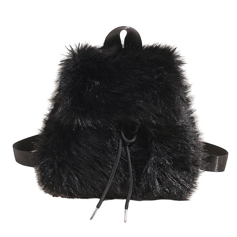 Women's Leopard Print Fluffy Backpack - Large Capacity, New Autumn & Winter Collection