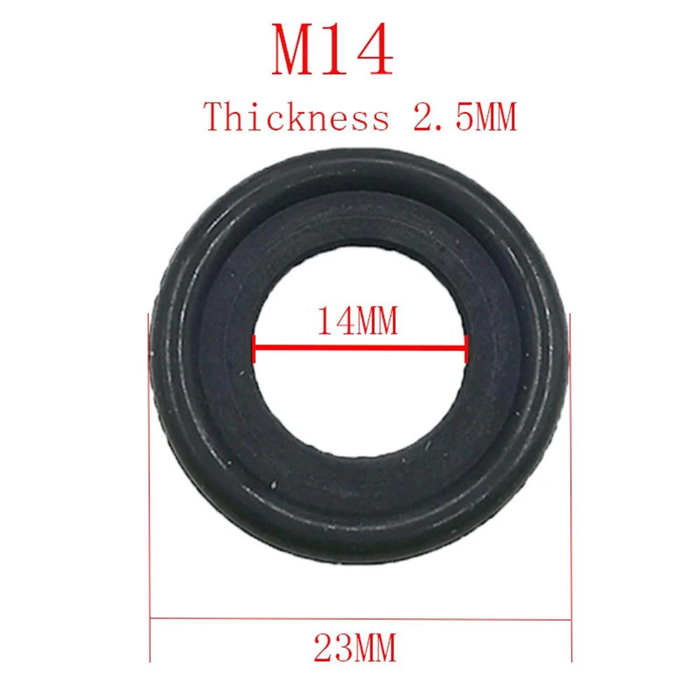 10Pcs Auto Engine Oil Drain Plug Gaskets Sealing Oring Replacement Black Rubber 12616850 Car Accessories