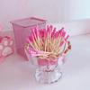 500/100Pcs Pink Double Head Cotton Swab Sticks Female Make Up Remover Cotton Buds Tip for Medical Nose Ears Cleaning Accessories