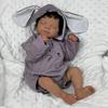48cm Realistic Sleeping Reborn Doll Cloth Body Full Silicone Body Can Choose Cute Nebworn Doll Lifelike Black Skin Rebirth Dolls for Kids Playmate Toy