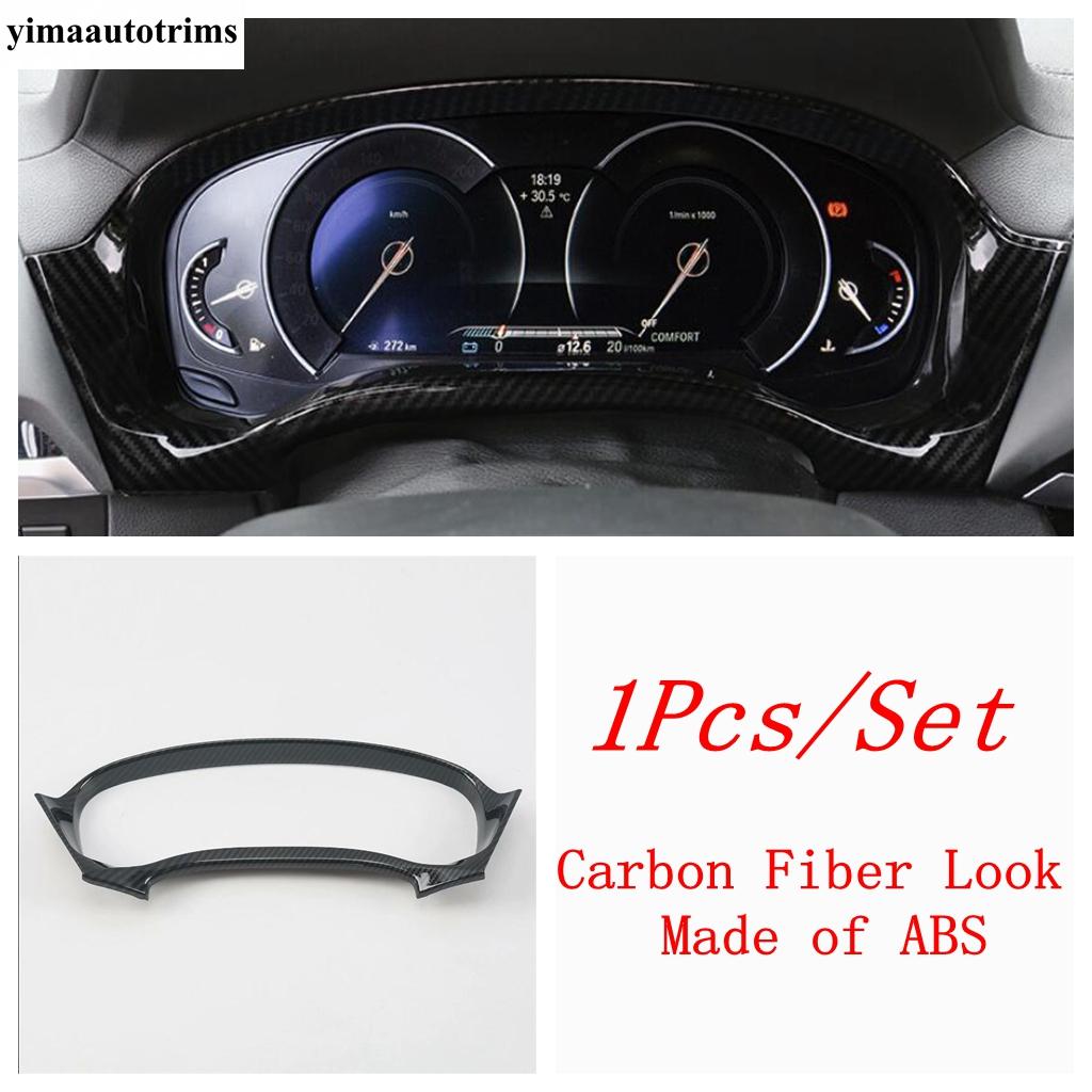 Gear Panel / Dashboard Frame / Window Lift /Navigation Strip Cover Trim For BMW X3 iX3 X4 G01   Carbon Fiber Accessories