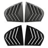 2 PCS For BMW 5 Series E60 2004-2010 Carbon Fiber Look/Gloss Black Rear Side Window Louver Shutter Trim Cover