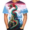 Fashion Chinese Dragon Graphic T Shirts For Men Summer Trend Casual Cool Totem Harajuku Printed Round Neck Short Sleeve Tees