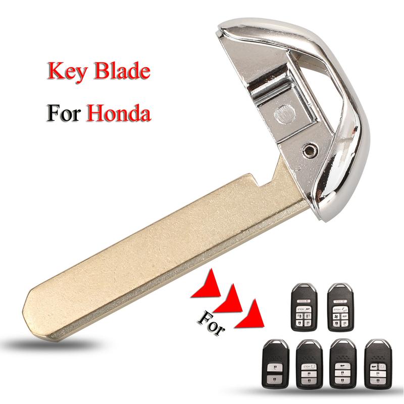 jingyuqin 10PCS/Lot Remote Smart Emergency Key Insert Key Blank For Honda Accord Odysee Civic Crosstour Keyless Uncut Blade