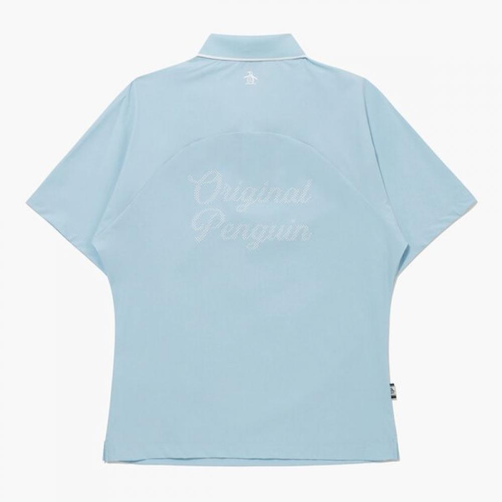 MunSingwear Women S Woven Collar T ShirT lighT Blue mr122pTS31