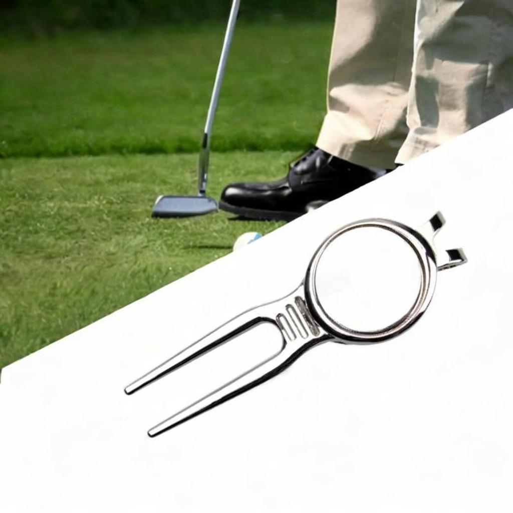 Инструмент для ремонта дивотов для гольфа с магнитным маркером для гольф-мяча, очиститель канавок клюшки, вилка для паттинг-грина, аксессуары для сумки для гольфа