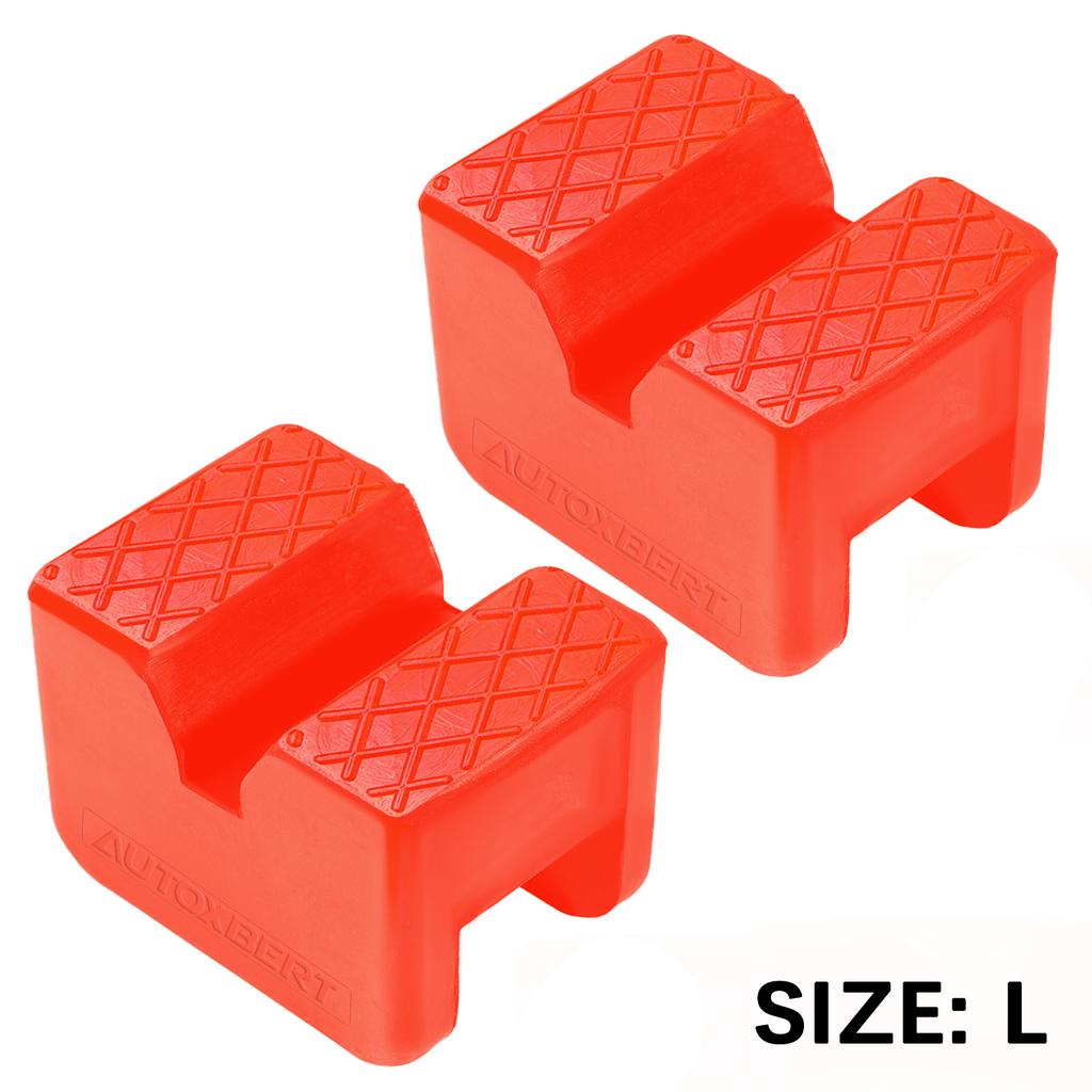 2Pcs Universal Slotted Jack Pad Adapters Car Lift Support Block with Frame Rail & Pinch Weld Protector with Anti-Slip Grip Safe