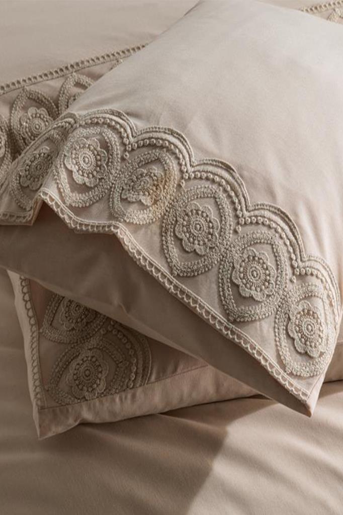 Комплект пододеяльников Ceylin 6шт, Пододеяльник 200х220, Простыня 240х260 Хлопчатобумажная ткань, Полный размер, Двойной размер Бежевый