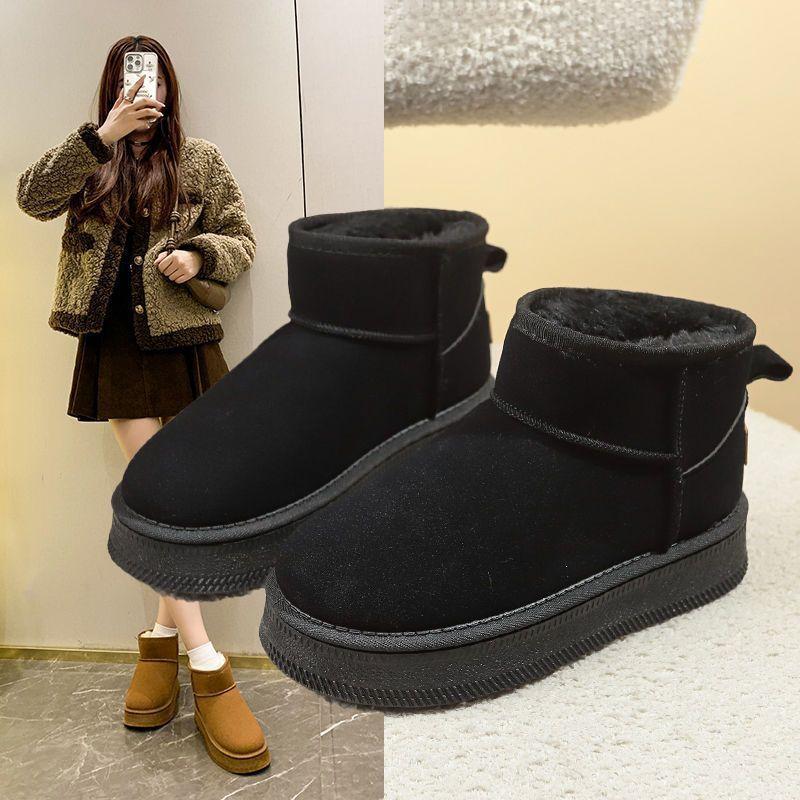 2025 Autumn and Winter New Fashionable Versatile Comfortable Thick-soled Snow Boots Women's Warm and Velvet Foot Non-slip Boots Women