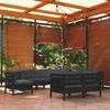 Day and Night - Day and Night Garden Furniture 9 Pieces and Cushions Black Solid Pine Wood