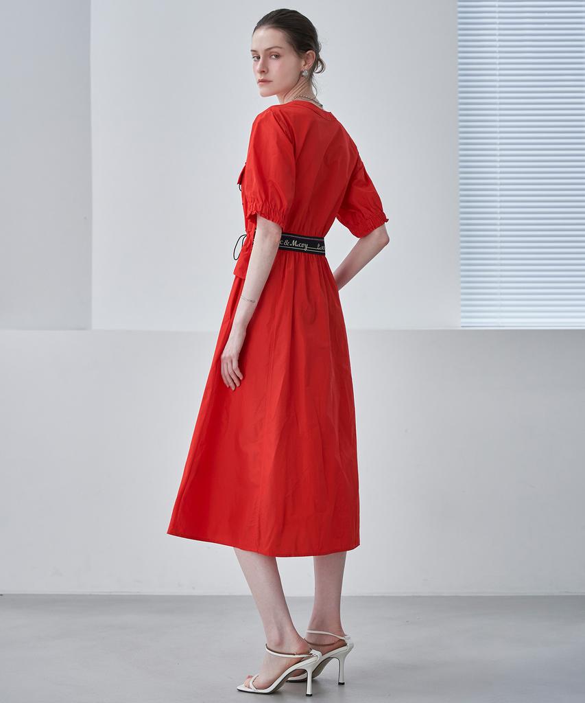 Leni And Mccoy Casual Pocket Zip-Up Open Dress Mm08Op006Hjy