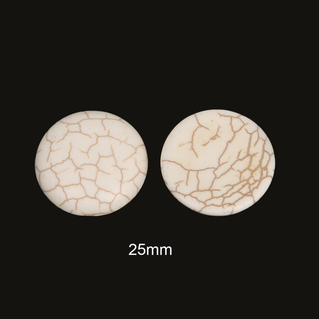 Синтетические бирюзовые белые бусины с круглым камнем, круглые бусины для изготовления ювелирных изделий, браслет, ожерелье, ножной браслет