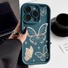 For iPhone 16E 16 Pro 15 Pro Max 14 13 12 11 XR 8 Case Butterfly Print Soft Silicone Shockproof Lens Protection TPU Matte Phone Cover