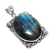 Подвеска ручной работы из стерлингового серебра 925 пробы с натуральным лабрадоритом 2,29 дюйма u3O11