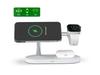 Qi Magsafe 3-in-1 Wireless Charger for iPhone/Airpods/Watch White